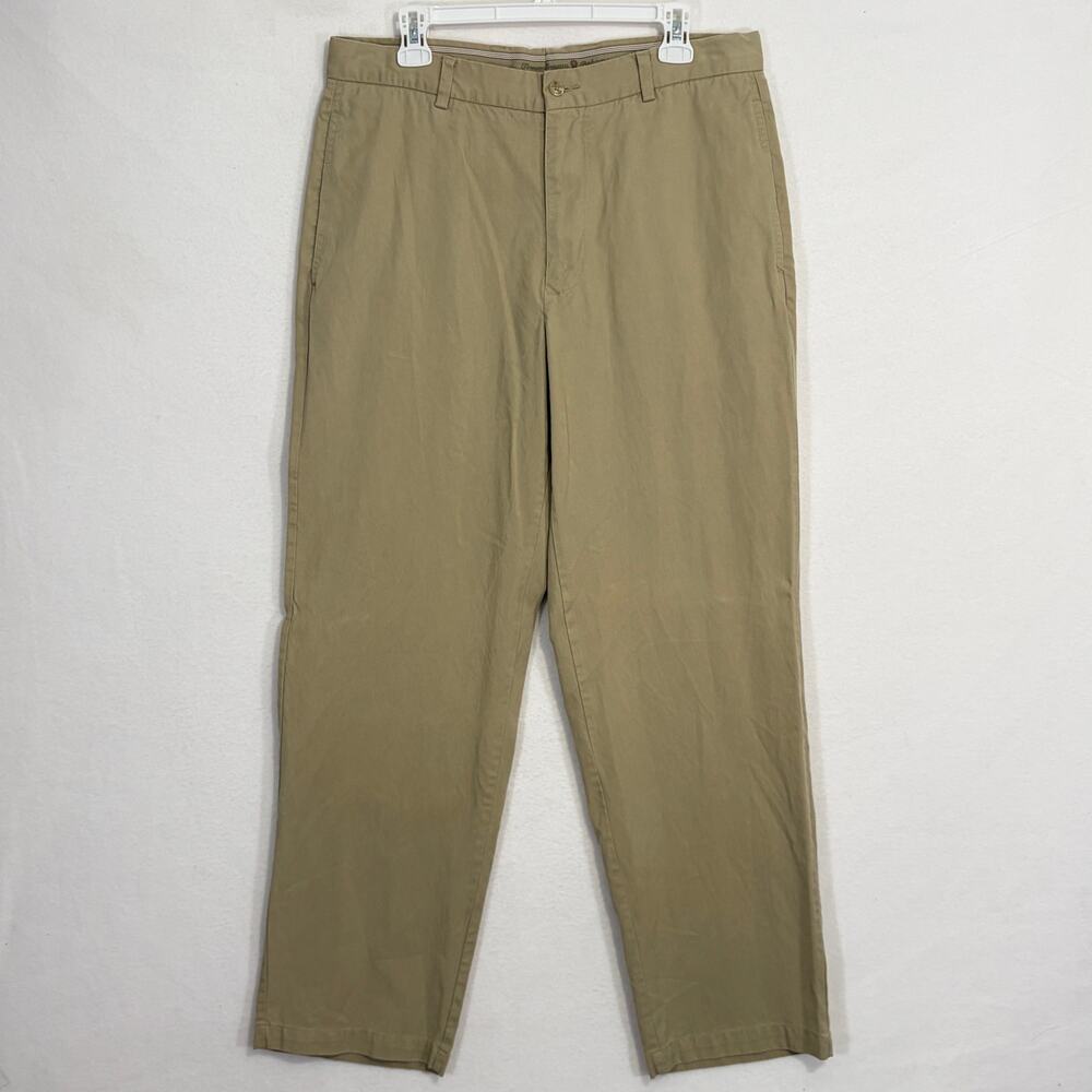 Tommy Bahama Pants Mens 34x32 Beige Pleated Tencel Silk Feel Chino